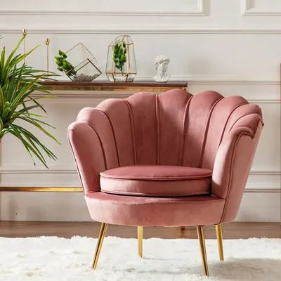 Розовый Золотой Железный Металл Бархат Королевская корона Одноместный Двойной трехместный диван стул для одевания кофе гостиная сад принцесса принц - Цвет: C5