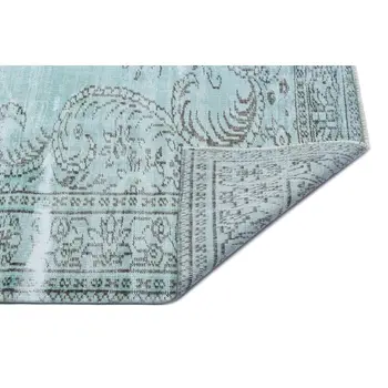 

Handmade Blue Vintage Overdyed Turkish Area Rug 184x306 Cm-6'0''X10'0''