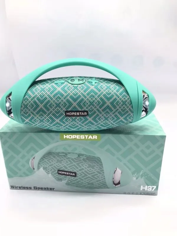 HOPESTAR H37 регби Bluetooth, usb-громкоговоритель стереозвуковая панель бас водонепроницаемый открытый беспроводной портативный динамик сабвуфер - Цвет: Green