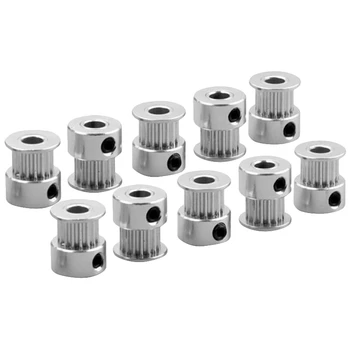 

10 Pcs 3D Printer Aluminum Alloy 2GT-20 Tooth Synchronous Wheel Elastic Coupling Inner Hole