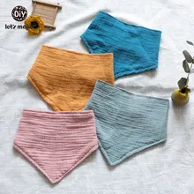 Let's Make/1 шт., детские нагрудники, мягкие хлопковые Слюнявчики для кормления, Слюнявчики с пуговицами, мультяшная бандана для мальчиков и девочек, детская отрыжка, слюнявчики