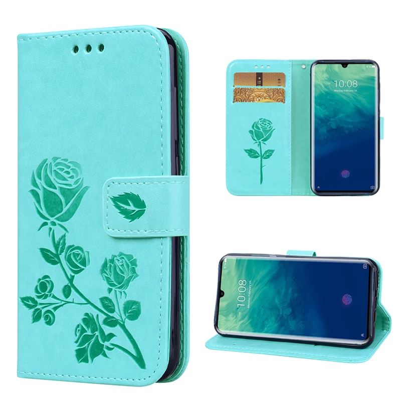 For ZTE Axon 10 Pro Silicon Case Flip PU Leather Wallet Capa Phone