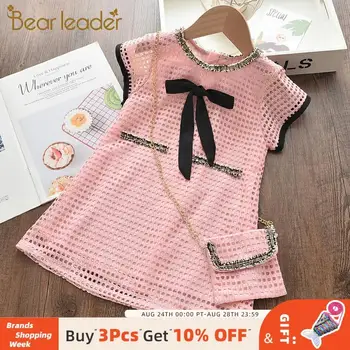 

Bear Leader Fashion Girls Summer Designed Clothes Princess Kids Elegant Dresses 2-6 Years Girls Dresses for Party with Bag 2pcs