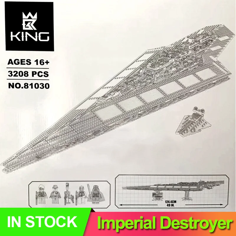 Совместимые с 10030 KING 05027 имперский Звездный разрушитель UCS Fighters Звездные войны
