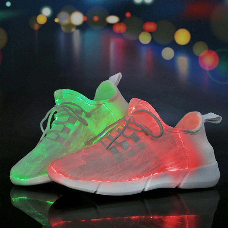 Люминесцентный светящийся повседневная обувь USB зарядки светодиодный загореться спортивную обувь для Для мужчин Для женщин на открытом воздухе обувь унисекс размеры 35–44