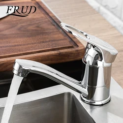 Frud Stainless Steel Kitchen Faucet Basin Faucets Single Handle Single Hole Taps Hot and Cold Water Mixer Crane R45104