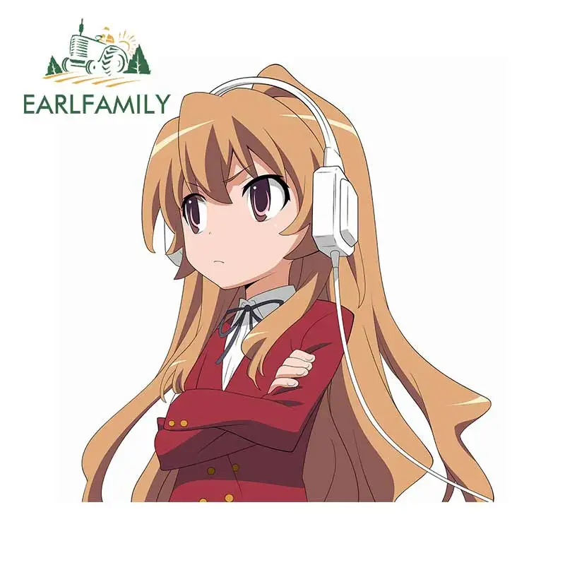 

EARLFAMILY 13cm x 12.2cm for Toradora Taiga Vinyl Material Motorcycle Car Decals Bumper Window Stickers Street Signs Graphics