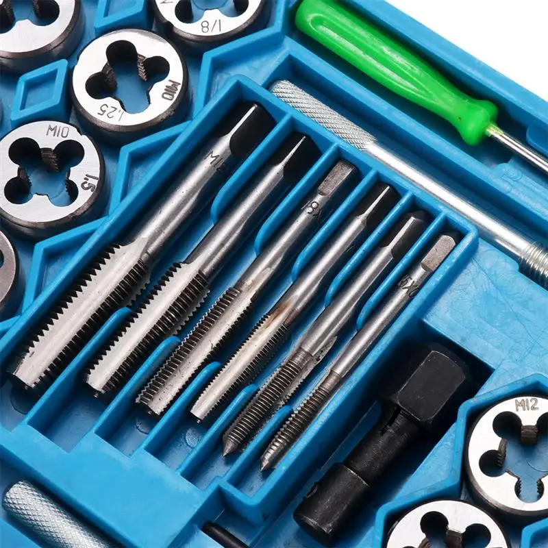 £10.03 40pcs Tap Die Set M3 M12 Screw Thread Metric Taps Wrench