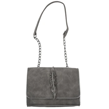 

Herald Fashion Leaves Decorated Mini Flap Bag Suede Pu Leather Small Women Shoulder Bag Chain Messenger Bag Autumn