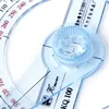 Plastic 360 Degree Protractor Ruler Angle Finder Swing Arm School Office 6