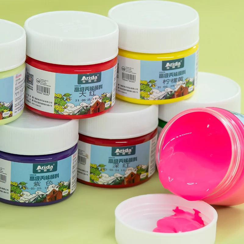 100ml Acrylic Paint DIY Painting Pigment Textile Paint for Artists Ceramic Stone Wall Craft Paints Color Pigments