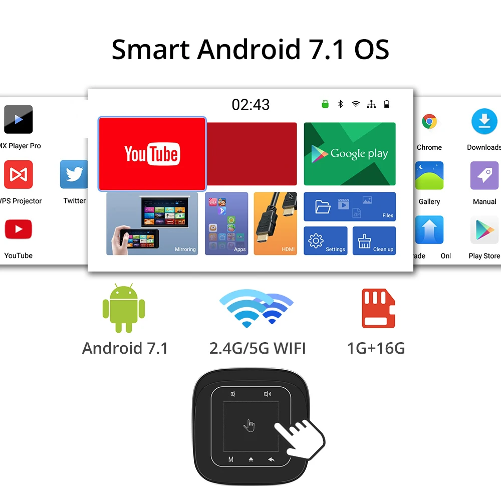 Everycome d019 mini projetor suporte completo hd 1920x1080 p dlp portátil android 7.1.2 os wifi bluetooth led bateria casa beamer,Este é um código de desconto 99 menos 15:DISC15-1
