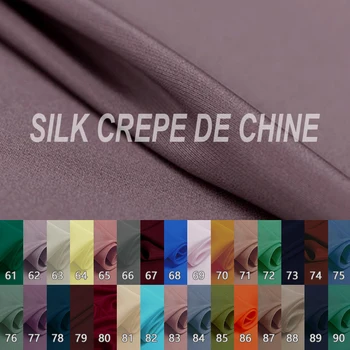 

30 Colors! 140CM Wide 16MM Solid Color Silk Crepe De Chine Fabric for Summer Dress Shirt Cheongsam Pants Pajamas F010