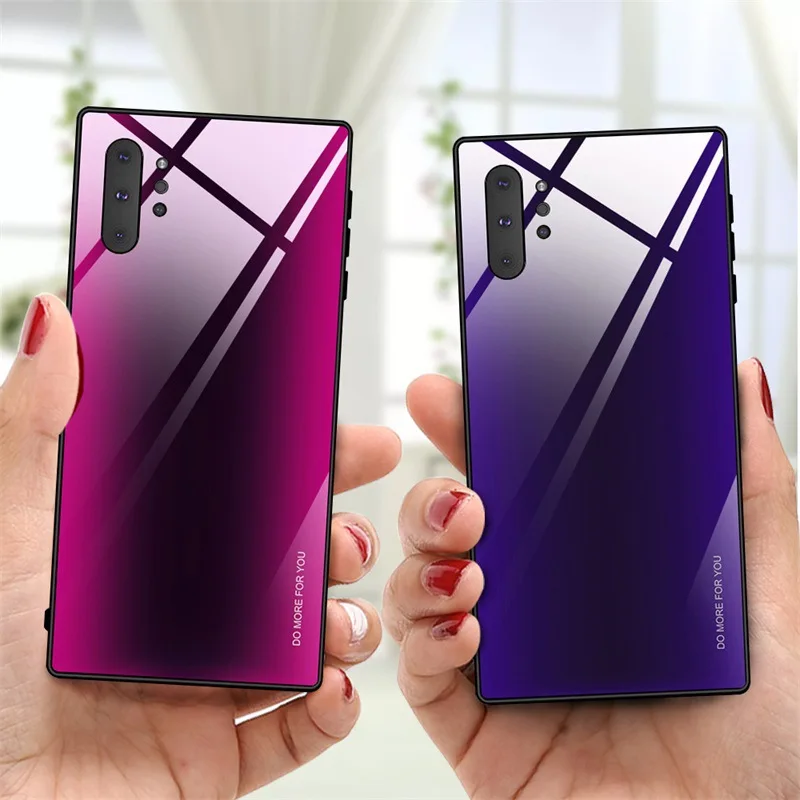Чехол для samsung Galaxy A50 A70, Роскошный Жесткий чехол из закаленного стекла с градиентной задней крышкой для SAM A10 A30 A50 A70 NOTE10 S10 S10 PLUS