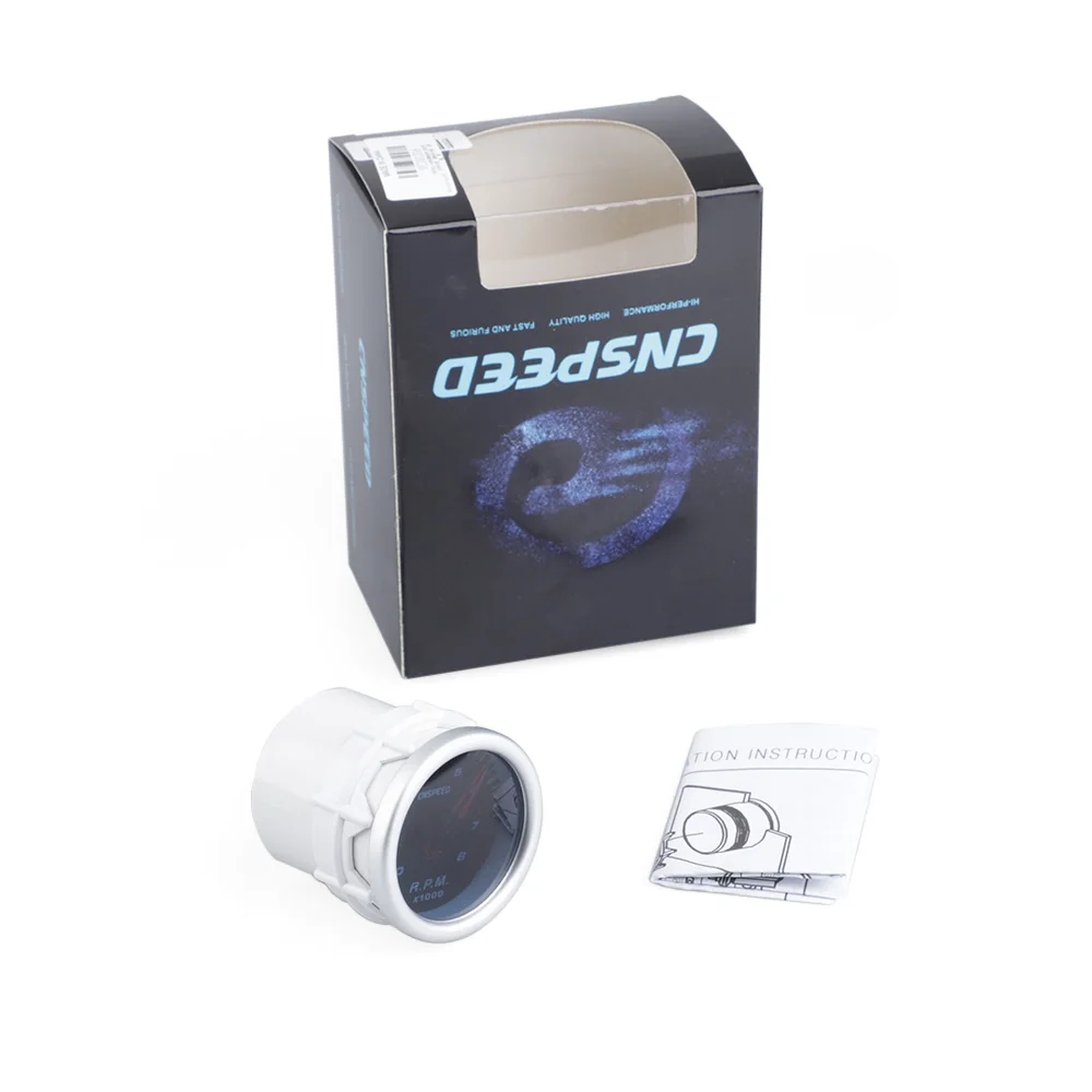 CNSPEED Auto Car Tachometer Tacho Gauge 0~8000 RPM Meter 2" 52mm Universal Car Motor White Led Meter Pointer RPM 12V Gasoline - Image 5