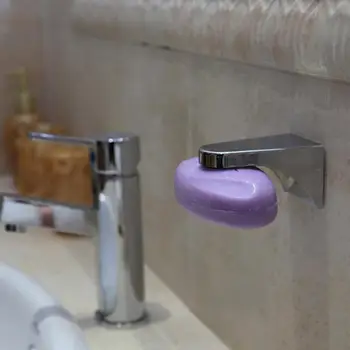 

Silver Magnetic Soap Dish Container Dispenser Wall For Bathroom Holder Bathroom Attachment Adhesion Soap Supplies Accessori R7P8