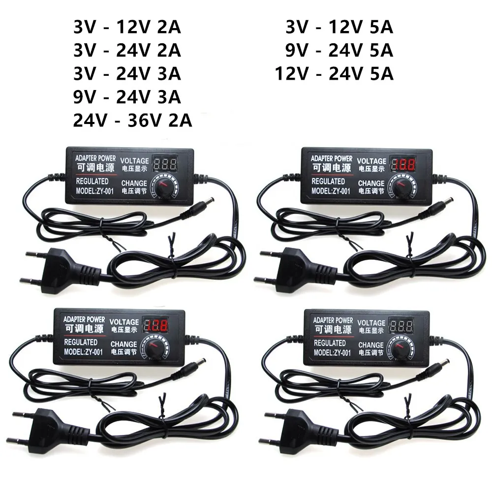 Ac Dc Alimentatore Regolabile 3V 5V 9V 12V 15V 18V 24 V Trasformatore Adattatore Di Alimentazione A Commutazione Da 220V A 12V 24 V 12 24 V Volt