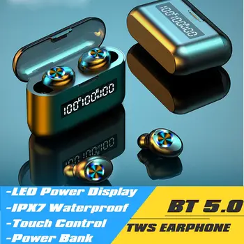 

TWS Bluetooth 5.0 Earphones with Charging Box Wireless Headphone 9D Stereo Sports Waterproof Earbuds Headsets With Microphone