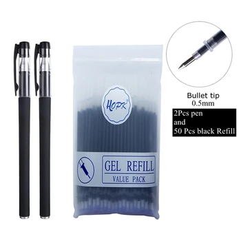 

50pcs/lot Gel Pen Refills Set Stationery School Office Supplies Tool Black Blue Red Ink Rods Neutral Gel Pen Refill 0.5mm 0.38mm