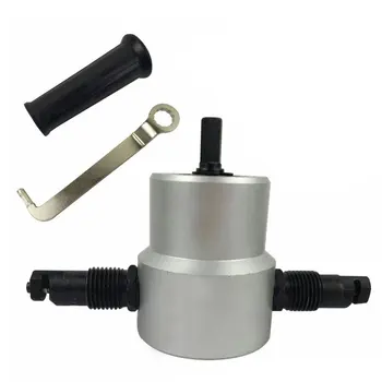 

Nibble Metal Cutting Double Head Sheet Nibbler Hole Saw Cutter Drill Tool Tackle Car Replace Repair Metal Sheet Accessory Tool