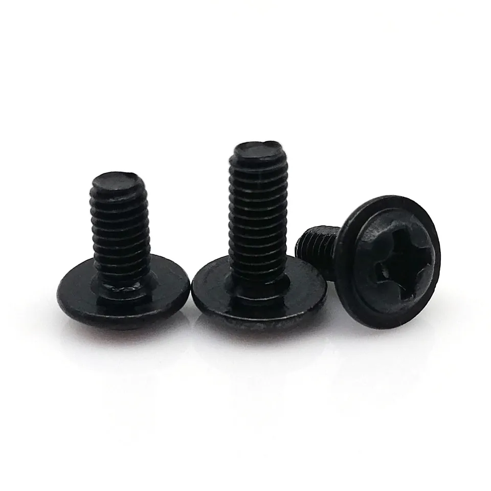 シルバーブラックm3 * 4/5/6/8mm,PCケース用丸型ネジ,シャーシ付き