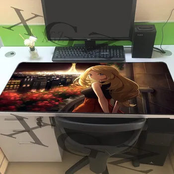

XGZ Large Mouse Pad Black Precision Loxking Edge Anime Sexy Girl Computer Table Mat Speed Rubber Non-slip Csgo DOTA Xxl