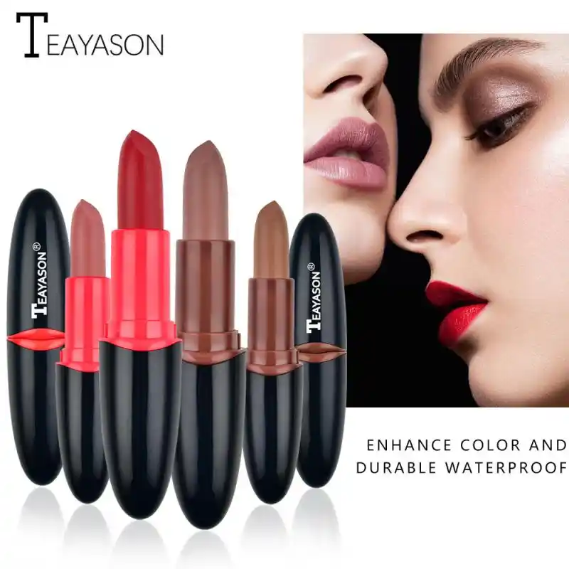 マット口紅チューブ水分持続防水赤赤ベルベット口紅リップグロス韓国リップティントメイクアップ化粧品 Tslm1 Aliexpress