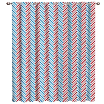 

American Flag Elements Geometry Window Treatments Curtains Valance Curtains Blackout Bathroom Kitchen Bedroom Fabric Drapes