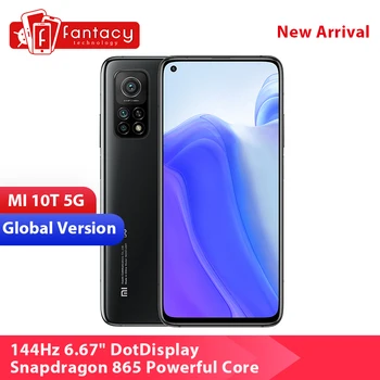

Global Version Xiaomi Mi 10T 10 T 6GB RAM 128GB ROM 144Hz 6.67" DotDisplay Smartphone Snapdragon 865 64MP Rear Triple Camera 5G