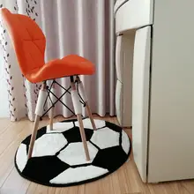 RFWCAK полиэфирный Противоскользящий круглый коврик для компьютерного стула, коврик для футбола, баскетбола, гостиной, коврик для детской спальни