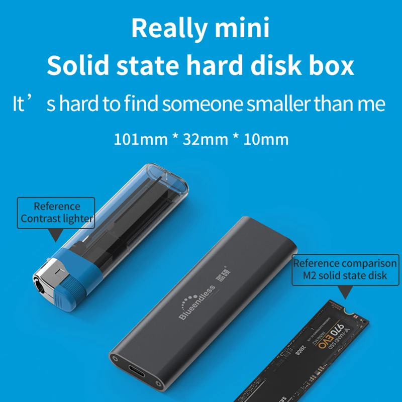 Blueendless ̴ M.2 ϵ ũ ̽, 10Gbps Gen1 Gen2 1G in 1  ˷̴ SSD Ŭ, PC ׼ NGFF NVME SSD ̽