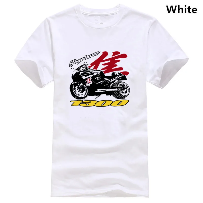 

Hayabusa Racer Motorcycle Soft Cotton White or Gray 1300 Gsxr Suzuki Brand 2019 Men Short Sleeve Cool Casual Cute T Shirts
