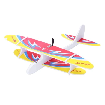 

Diy Biplane Glider Foam Powered Flying Plane Rechargeable Electric Aircraft Model Science Educational Toys For Children