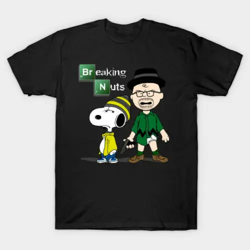 

Breaking Nuts Snoopie tee Breaking Bad Parody Black T-shirt Walter White Men Women Unisex Fashion tshirt Free Shipping