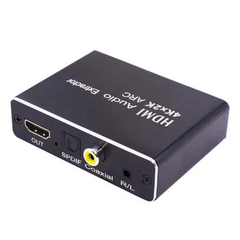 

HDMI Audio Extractor 5.1 ARC HDMI to HDMI and Optical SPDIF 3.5mm Stereo Audio Extractor Splitter