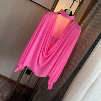 

Beach Blouse Woman Beach Shirt Spring Summer Outer Wear Sexy Gauze Knitted Sun Shirt Women's Tops Blusas Ropa Mujer