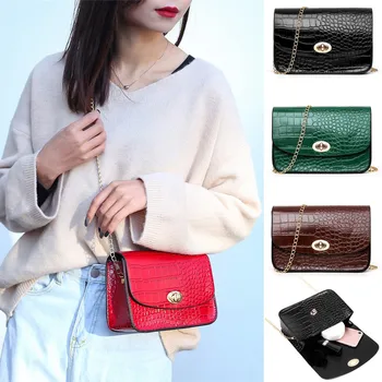 

Fashion Crossbody Bag For Women Solid Color Turn Lock HnadBag Phone Bag Shoulder Bag Messenger Bag torebki damskie#45