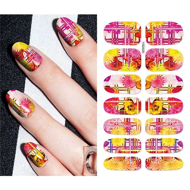 Nail Stickers For Nails Sliders 3D Color Water Transfer Nail Sticker Creativity Decoration Art Necklace Pattern Dreamcatcher YSD026
