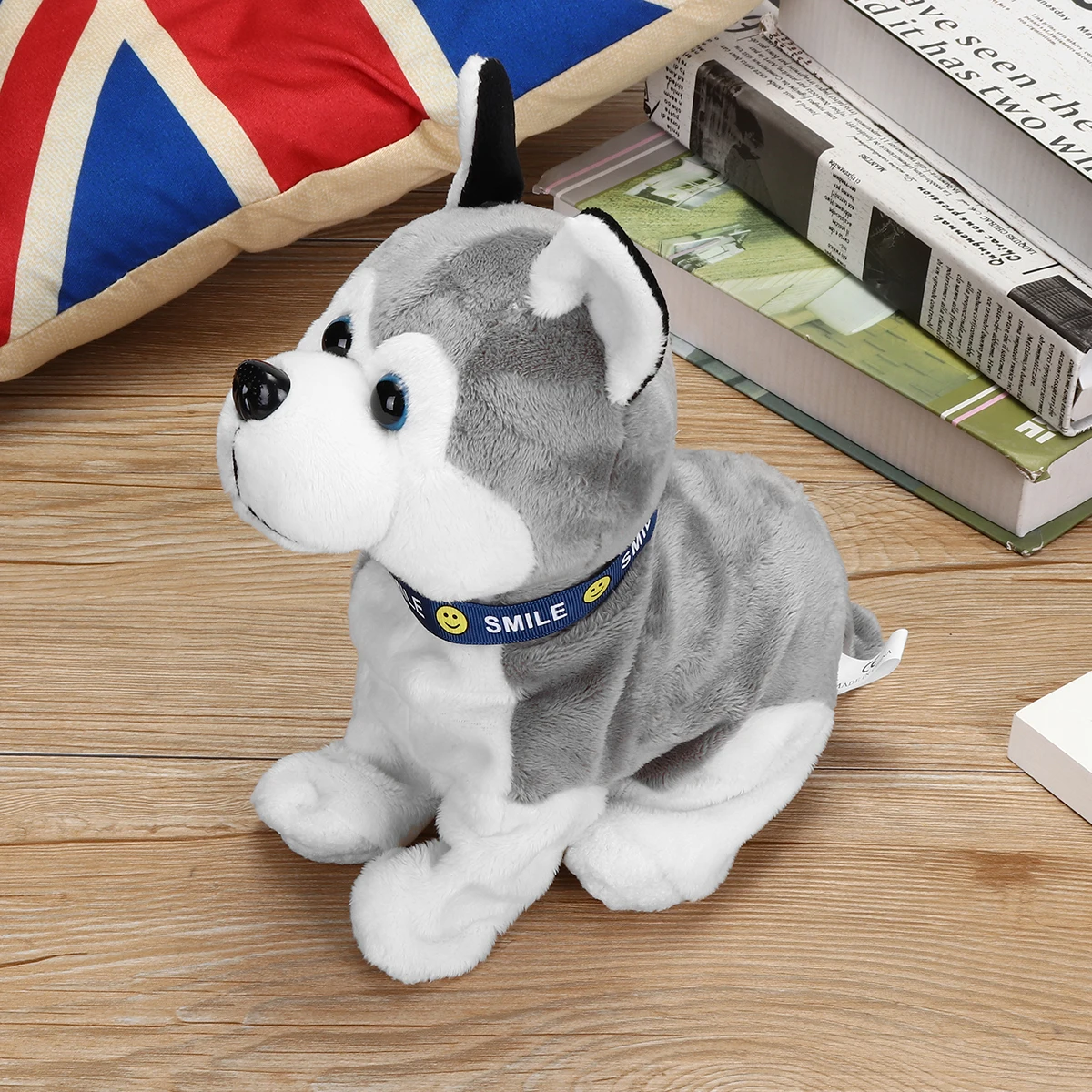 Electronic Robot Dog Kids Plush Toy Sound Control Interactive Bark Stand Walk 8 Movements Plush + Cellucotton Christmas Gifts