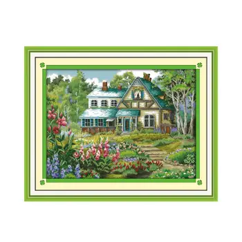 

The Fairy Tale Hut Scenery Patterns Cross Stitch Kits Sale 14CT 11CT Handmade Embroidery Thread Kits DIY Print Fabric Needlework