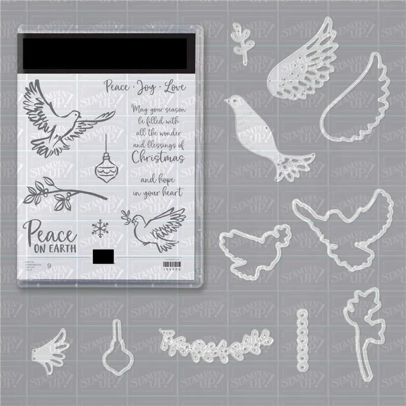 

Dove of Hope Metal Cutting Dies And Stamps 2020 DIY Scrapbooking Stencils die cut cutter Card Embossing silicone clear stamp