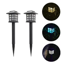 Бренд Новое поступление 2 шт. Солнечный сад путь светодиодный свет пламя светодиодный водонепроницаемый пейзаж газон свет