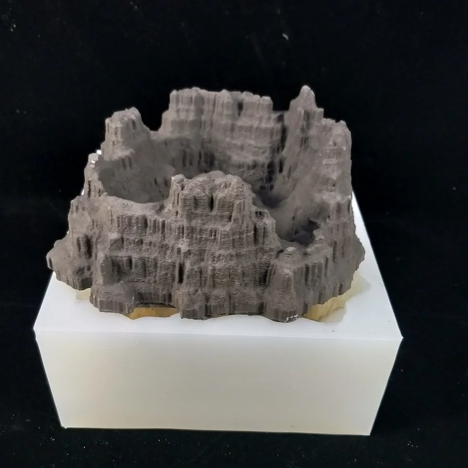 mountain clay model