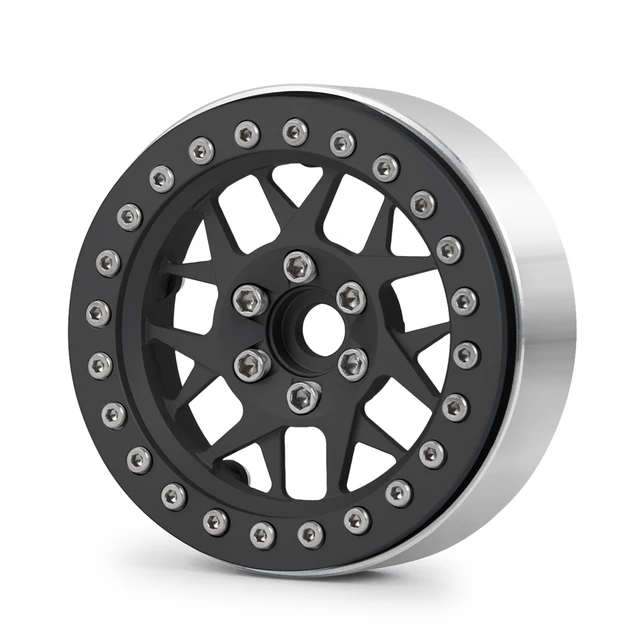 AXSPEED 2.2 inch Aluminum Alloy Beadlock Wheel Hub Wheel Rims for 1/10 Axial SCX10 90046 Wraith 90018 TRX-4 D90 RC Crawler Car