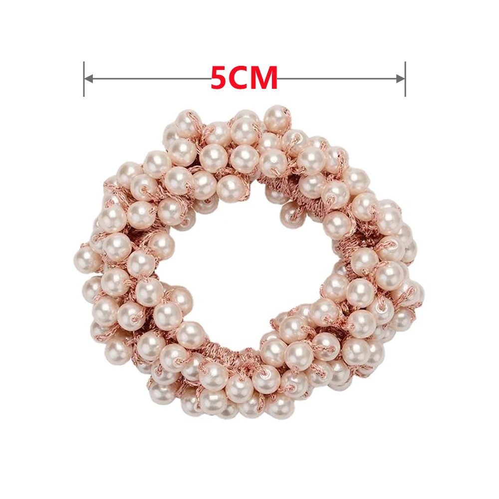 vintage hair clips 6 Colors Elegant Pearl Hair Ties For Women Girls Scrunchies Rubber Bands Ponytail Holders Hair Accessories Elastic Hair Band korean hair clips