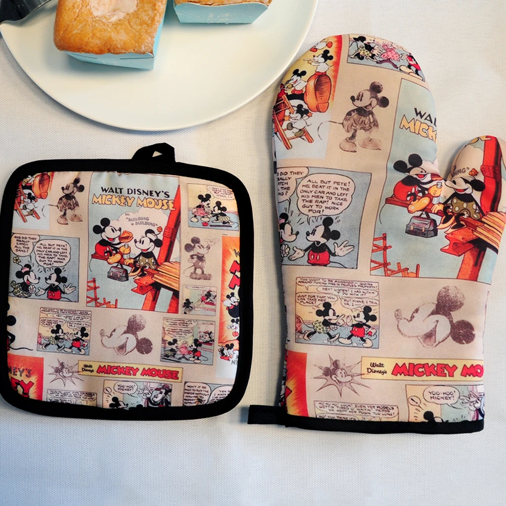Cartoon bunny pattern Baking Gloves Insulation Mat Microwave Oven Cooking Mitts Nordic Baking Potholders Kitchen Accessories silicone oven mitts kitchen gloves silicone oven gloves cotton pot holders