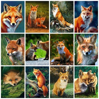 

Evershine 5D Diamond Painting Fox Full Square Diamond Embroidery Animals Mosaic Rhinestones Pictures Valentines Day Gift