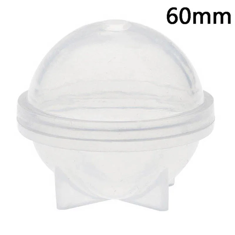 60MM DIY Сферический шар силиконовые формы для смолы ремесло шар Ювелирных изделий ПР - Цвет: 60MM