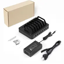 S762 Универсальный 7-Порты и разъёмы зарядка через usb станция для быстрой зарядки с usb-портом, Зарядное устройство Док-станция для зарядки с 60 Вт Мощность адаптер для планшеты и смартфоны