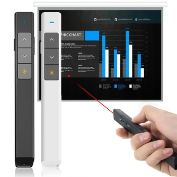 

2.4GHz Wireless Laser Presenter USB Presentation Pointer 100M Remote Control / with Hyperlink 650Nm Red Dot Laser Flip Pen